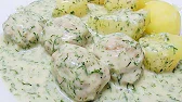 Buletten Frikadellen in Dillsoße