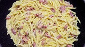 Cremige Pasta mit Speck in 5 Minuten