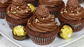 Cremige Rocher Cupcakes mit Nutella