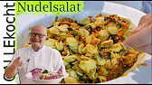 Ein frecher Nudelsalat mit mediterranen Zutaten
