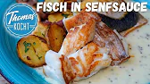 Fisch in Senfsauce mit Bratkartoffeln