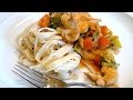 Gemüse Hähnchenpfanne mit Tagliatelle