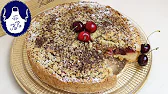 Kirschkuchen mit frischen Kirschen und Streusel