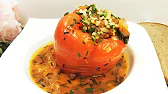 Mit Hackfleisch gefüllte Paprika