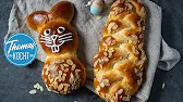 Osterzopf und Osterhasen mit Mandeln backen
