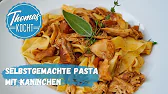 Pasta mit geschmortem Kaninchen