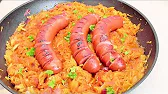 Rinderwurst auf Sauerkraut