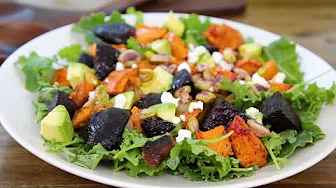 Geröstete Rote Bete mit Süßkartoffeln