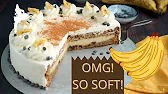 Sahne Pudding Torte mit Bananen - Kuchenfee