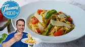 Schnelle Pasta mit grünem Spargel