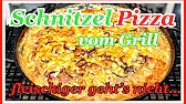 Schnitzel Pizza aus der Gusspfanne vom Grill