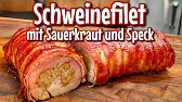Schweinefilet mit Sauerkraut und Speck