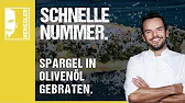 Spargel in Olivenöl gebraten mit Tapenade oder Bärlauchpesto