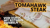 Steak mit Rotweinzwiebeln