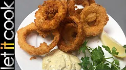 Zwiebelringe mit Pfeffermajonnaise